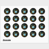 Buddha sei aufmerksam runder aufkleber (Blatt)