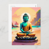 Buddha - Serene Ufer der Erleuchtung Feiertagspostkarte (Vorne/Hinten)