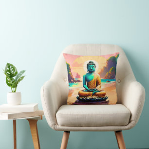 Buddha - Serene Ufer der Erleuchtung Kissen