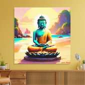 Buddha - Serene Ufer der Erleuchtung Leinwanddruck (Insitu (Wohnzimmer))