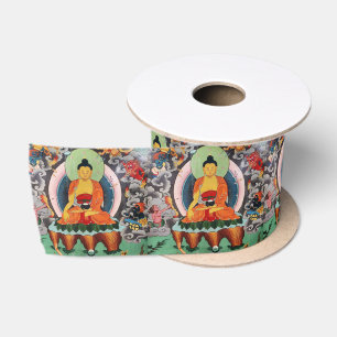 Buddha Shakyamuni-Band, groß, Tibet / Nepal Satinband