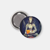 Buddha Shakyamuni, Blume, Himalaya - Nepal Magnet (Vorderseite/Rückseite)
