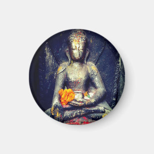 Buddha Shakyamuni, Blume, Himalaya - Nepal Magnet