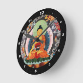 Buddha Shakyamuni, Erleuchtung, Himalaya Nepal Runde Wanduhr (Winkel)