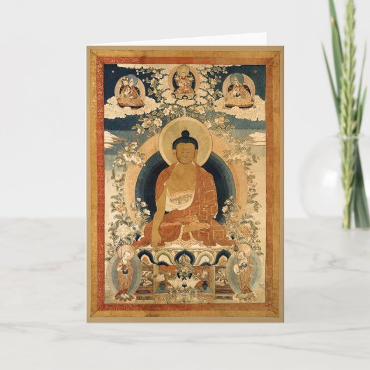 Buddha Shakyamuni Thangka Karte (Vorderseite)