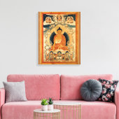 Buddha Shakyamuni Thangka Leinwanddruck (Insitu (Wohnzimmer))