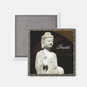 Buddha Shanti, gerahmt Magnet (Vorderseite/Rückseite)