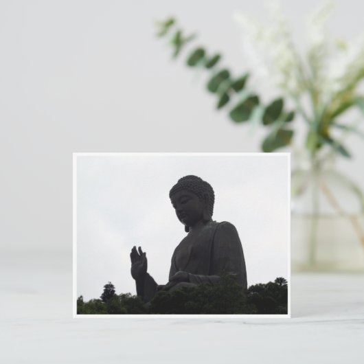 Buddha-Silhouette Postkarte (Stehend Vorderseite)