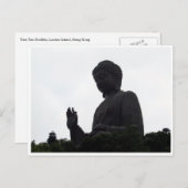 Buddha-Silhouette Postkarte (Vorne/Hinten)