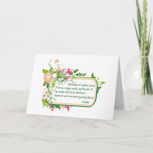 Buddha-Single-Kerzen-Zitat Karte (Vorderseite)