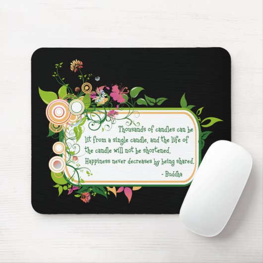 Buddha-Single-Kerzen-Zitat Mousepad (Mit Mouse)