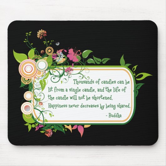 Buddha-Single-Kerzen-Zitat Mousepad (Vorne)