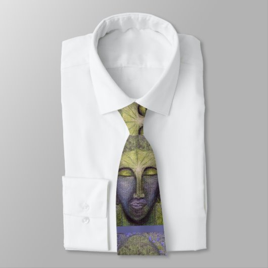 Buddha-Sinnesmalerei-Krawatte Krawatte (Gebunden)