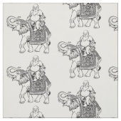 Buddha sitzt auf Elefanten Stoff (Muster)