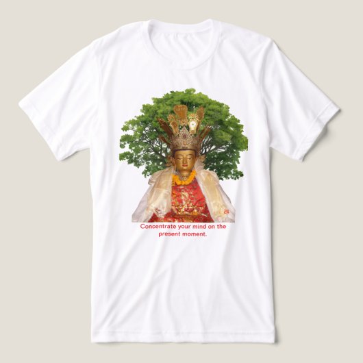 Buddha sitzt in der Meditation Tri-Blend Shirt (Design Vorderseite)