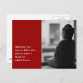 Buddha sitzt in Meditation Postkarte (Vorne/Hinten)