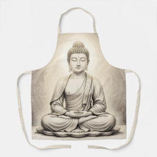 Buddha-Skizze feine Kunst Schürze