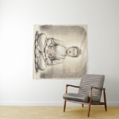 Buddha-Skizze feine Kunst Wandteppich (Beispiel (Horizontal))
