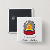 Buddha Snow Globe Button (Vorne & Hinten)