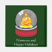 Buddha Snow Globe Magnet (Vorne)