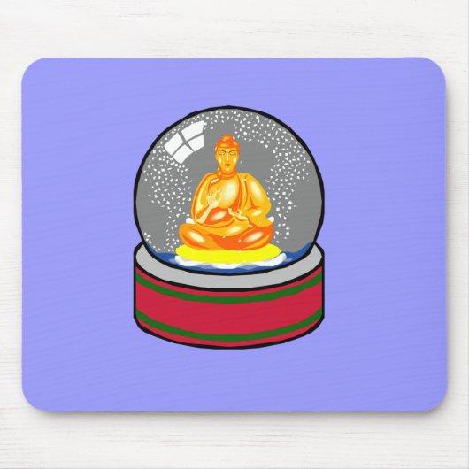 Buddha Snow Globe Mousepad (Vorne)