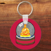 Buddha Snow Globe Schlüsselanhänger (Vorderseite)