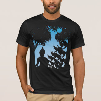 Buddha-Sonnenaufgang-Silhouette T-Shirt