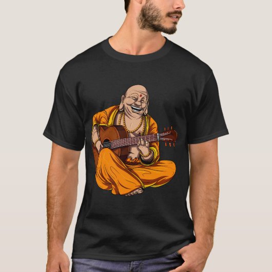 Buddha spielt Gitarre T-Shirt (Vorderseite)