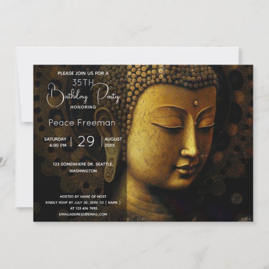 Buddha, spirituelle Meditation Einladung (Vorderseite)