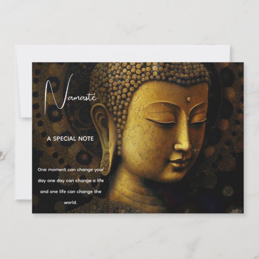 Buddha, spirituelle Meditation Einladung (Rückseite)