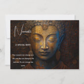 Buddha, spirituelle Meditation Einladung (Rückseite)