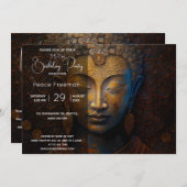 Buddha, spirituelle Meditation Einladung (Vorne/Hinten)