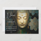 Buddha, spirituelle Meditation Einladung (Rückseite)