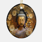 Buddha, spirituelle Meditation Keramik Ornament (Links)