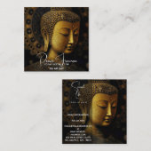 Buddha, spirituelle Meditation Quadratische Visitenkarte (Vorne/Hinten)