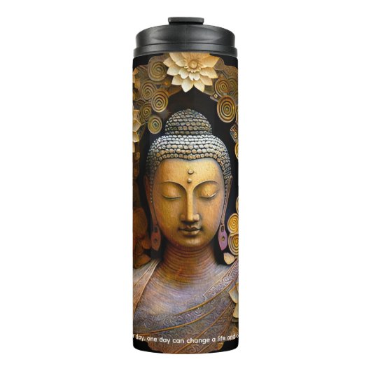 Buddha, spirituelle Meditation Thermosbecher (Vorderseite)