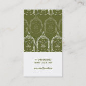 Buddha Spirituelle moderne Zen-Religion Visitenkar Visitenkarte (Rückseite)