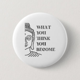 Buddha spiritueller Spruch, Buddhismus Vintage, Wi Button