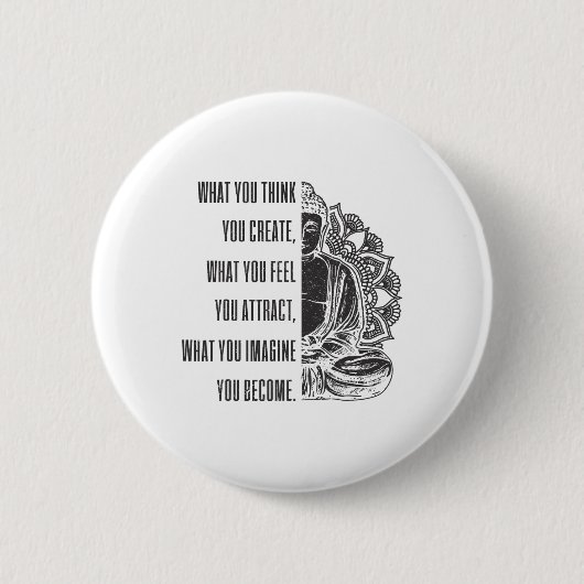 Buddha spiritueller Spruch Mandala Buddhismus Yoga Button (Vorderseite)
