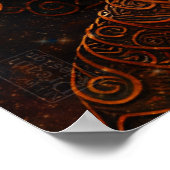 Buddha, spirituelles Meditationspopster Poster (Ecke)