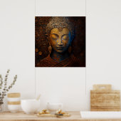 Buddha, spirituelles Meditationspopster Poster (Küche)