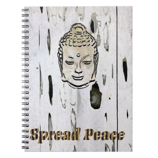 Buddha Spread Peace Spiral Foto Notebook Notizblock (Vorderseite)