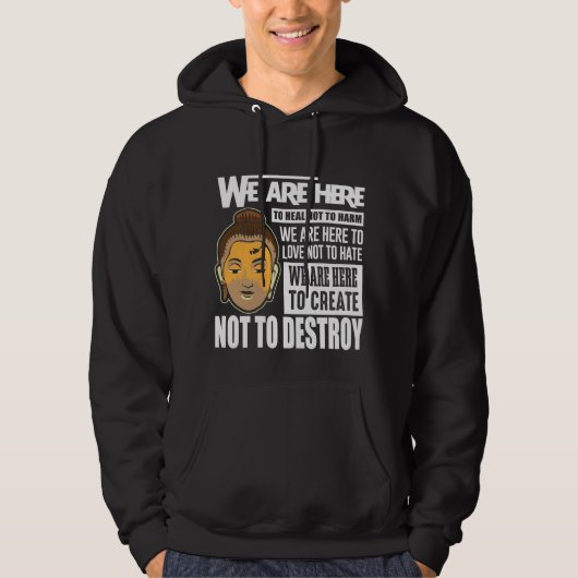 Buddha Sprichwort Freiheit Buddhistischer Frieden Hoodie (Vorderseite)
