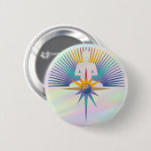 Buddha Star 3D | Farblicht Button (Vorne & Hinten)