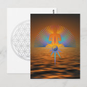 Buddha Star 3D Postkarte (Vorne/Hinten)