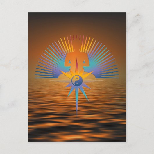 Buddha Star 3D Postkarte (Vorderseite)
