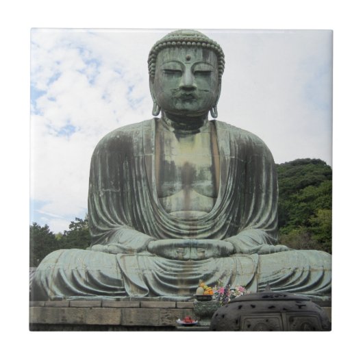 Buddha Statue Buddhismus Fliese (Vorderseite)