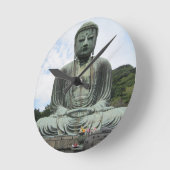 Buddha Statue Buddhismus Runde Wanduhr (Winkel)