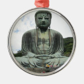 Buddha Statue Buddhismus Silbernes Ornament (Vorne)