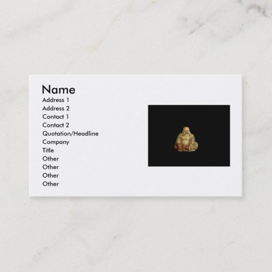 Buddha Statue Business Card Visitenkarte (Vorderseite)